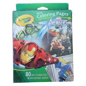 Marvel Avengers Assemble Crayola Mini Coloring Pages 80 Pages 6 Mini Markes